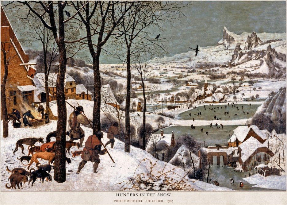 Pieter Bruegel Hunters in the Snow No3 - Poszter