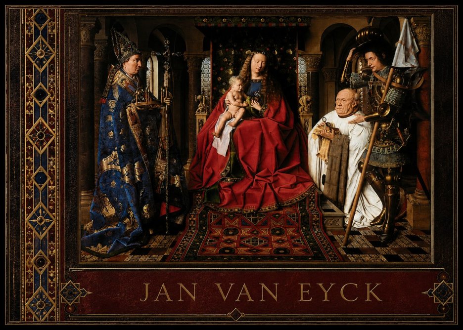 Jan van Eyck The Virgin and Child with Canon Van Der Paele No2 - Poszter