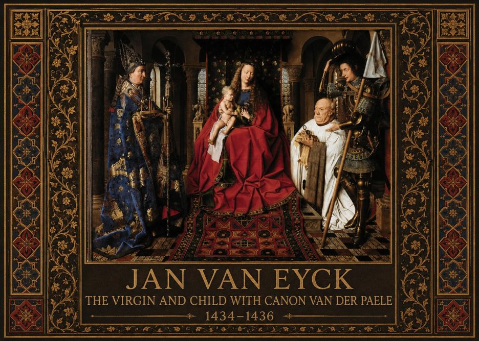 Jan van Eyck The Virgin and Child with Canon Van Der Paele No5 - Poszter