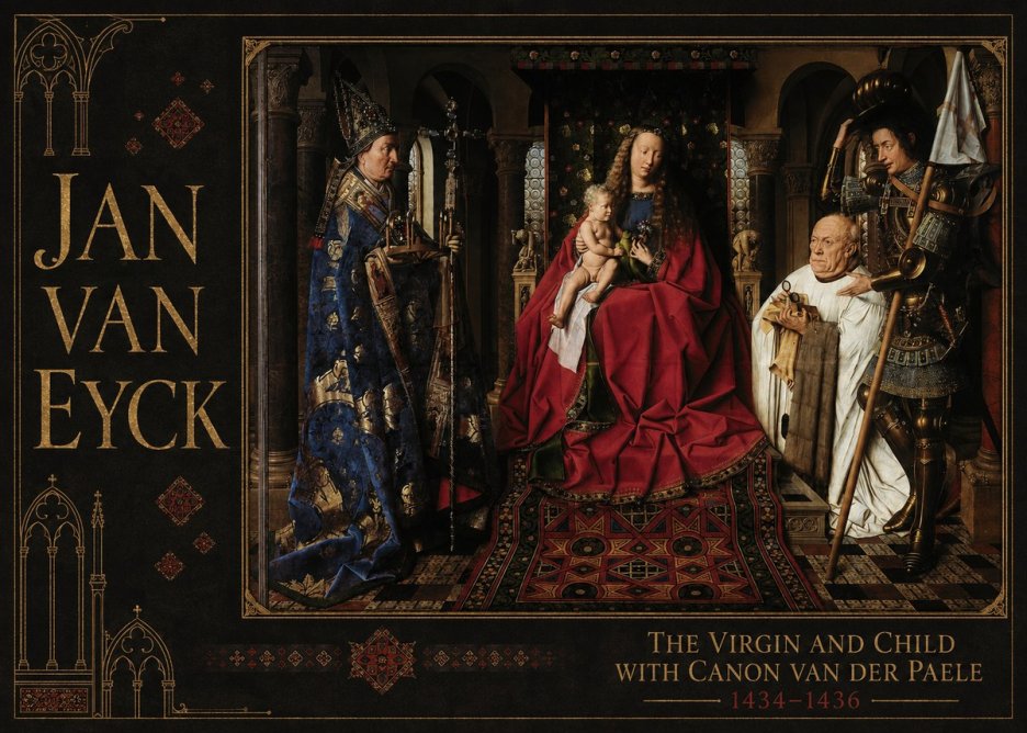 Jan van Eyck The Virgin and Child with Canon Van Der Paele No6 - Poszter
