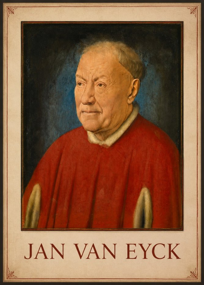 Jan van Eyck Portrait of a Man III No1 - Poszter