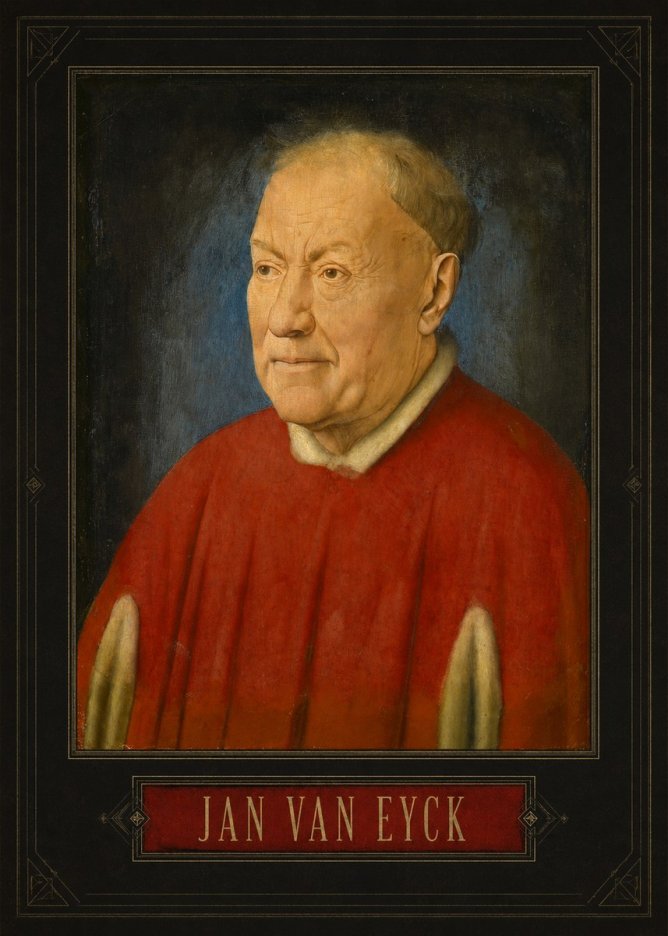 Jan van Eyck Portrait of a Man III No4 - Poszter