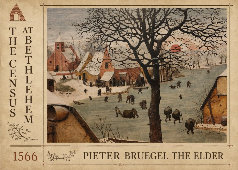 Pieter Bruegel The Census at Bethlehem V No5 - Poszter