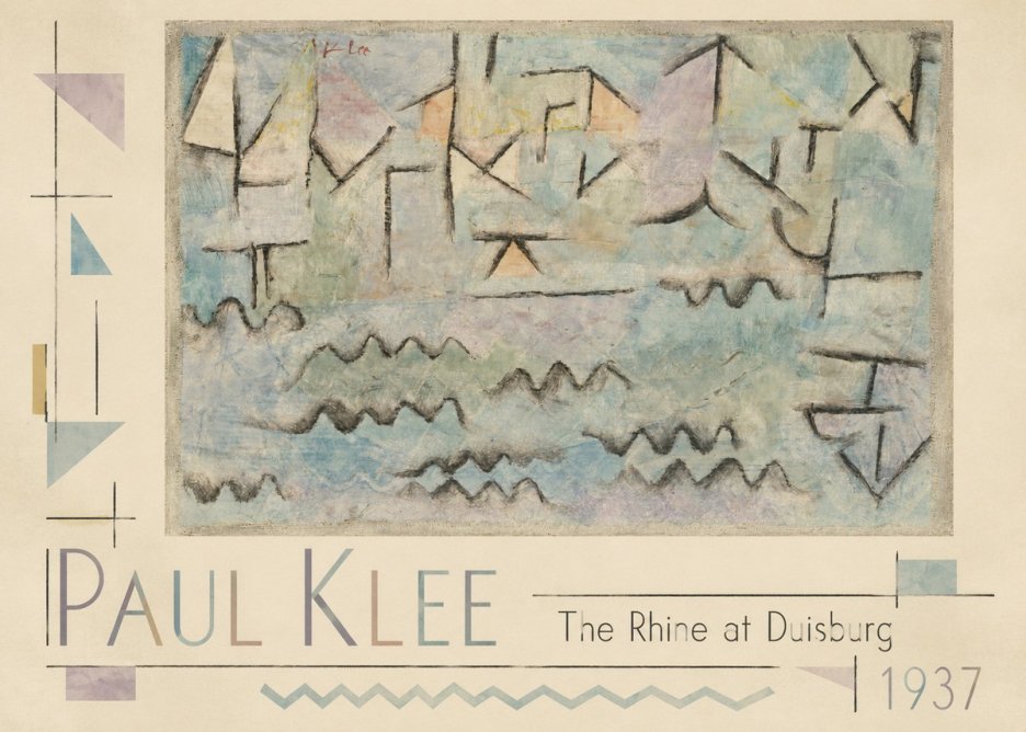 Paul Klee The Rhine at Duisburg No3 - Poszter