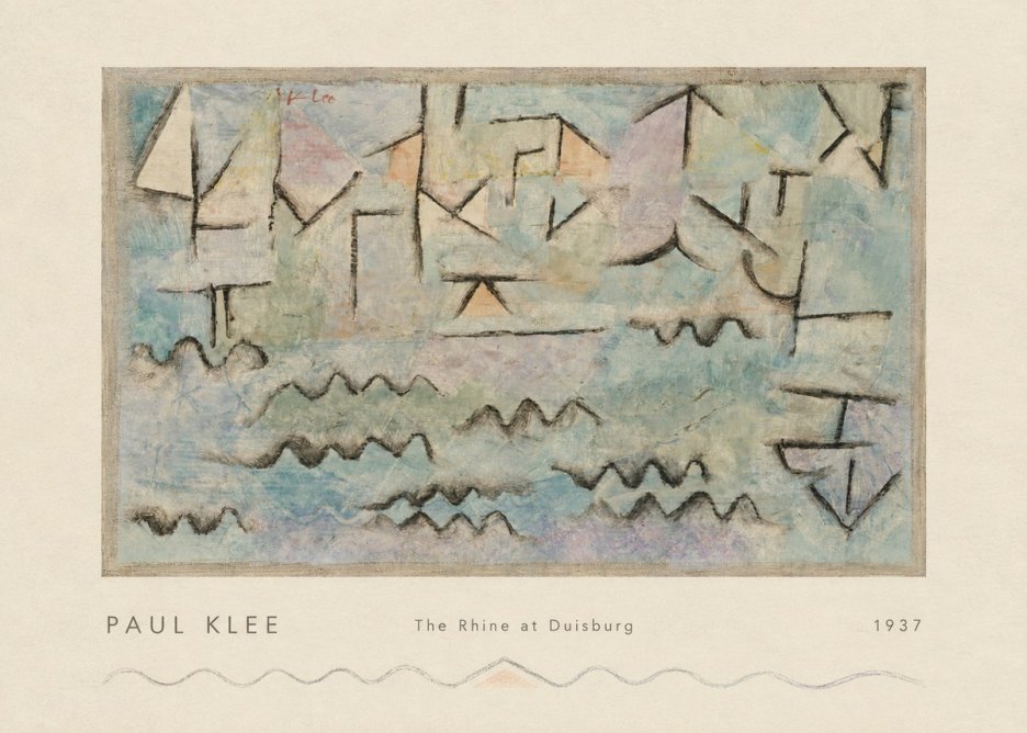Paul Klee The Rhine at Duisburg No4 - Poszter