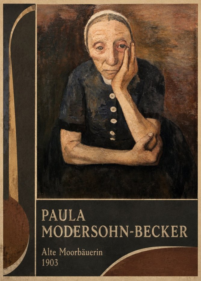Paula Modersohn-Becker Alte Moorbäuerin No2 - Poszter