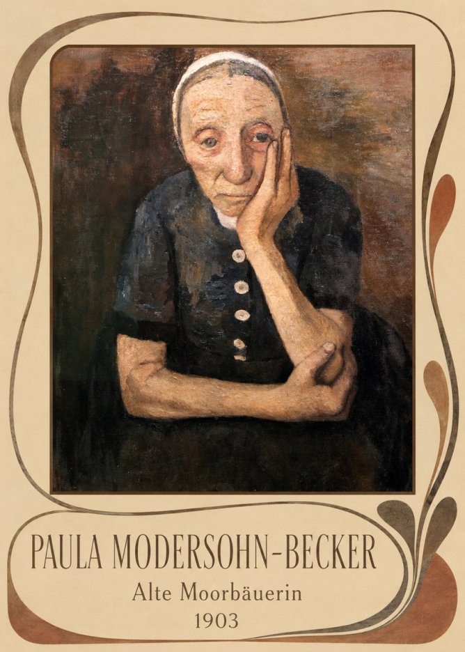 Paula Modersohn-Becker Alte Moorbäuerin No5 - Poszter