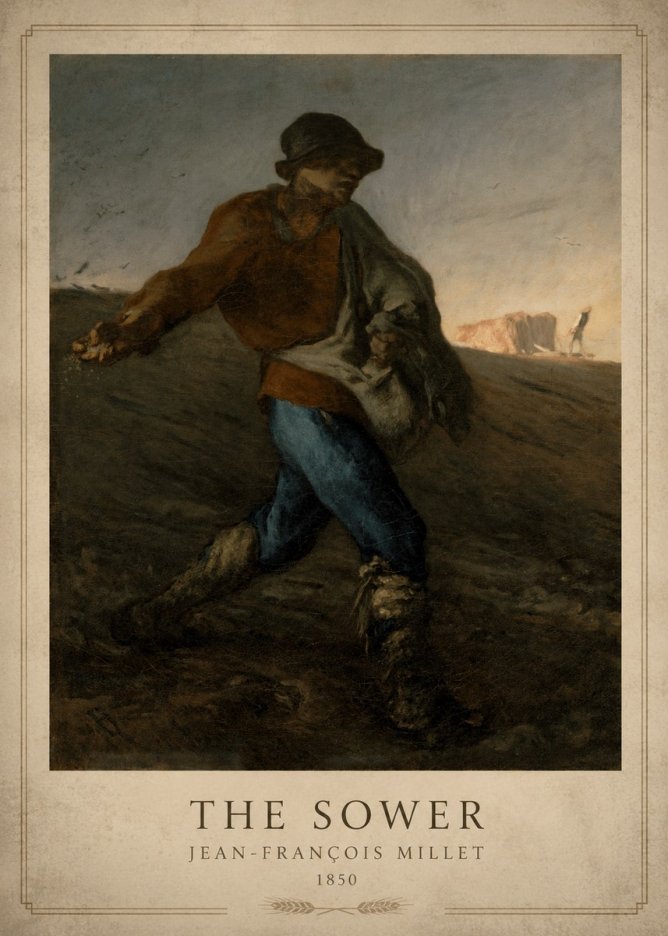 Jean-François Millet The Sower II No1 - Poszter