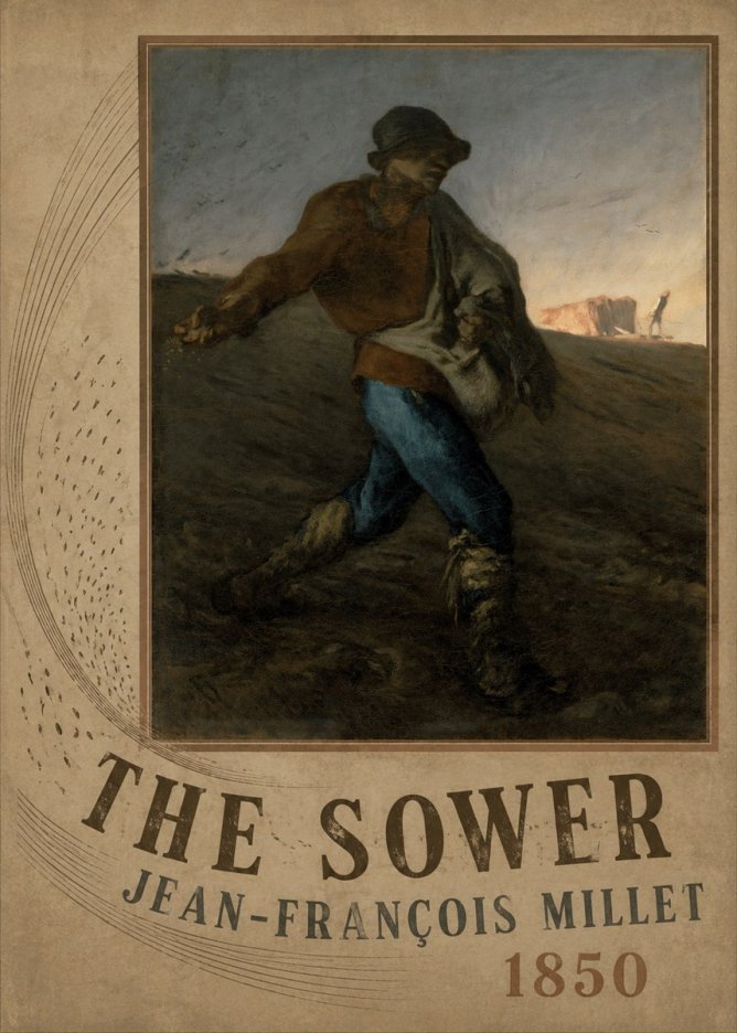Jean-François Millet The Sower II No2 - Poszter