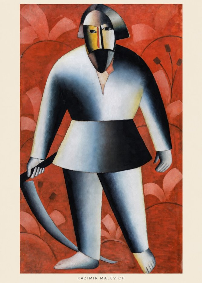 Kazimir Malevich Peasant with Scythe No5 - Poszter