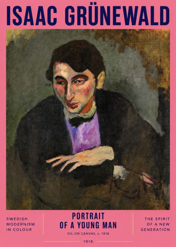 Isaac Grünewald Portrait of a Young Man No2 - Poszter