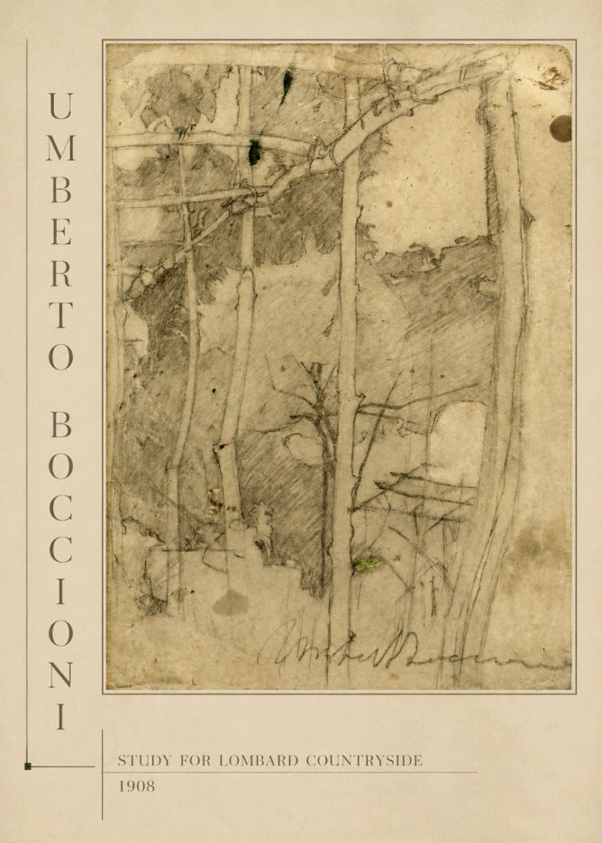 Umberto Boccioni Study for Lombard Countryside No4 - Poszter