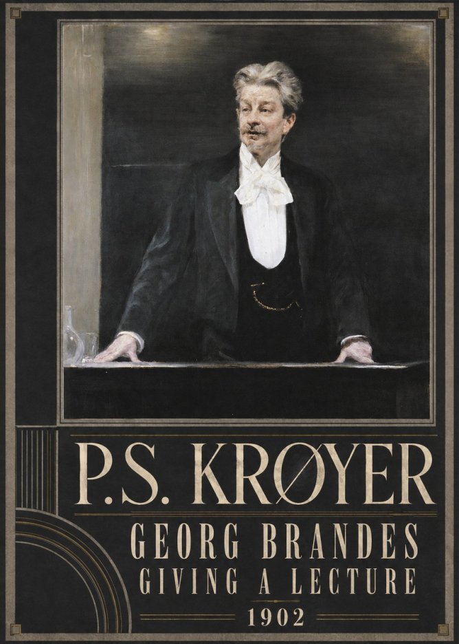P.S. Krøyer Georg Brandes Giving a Lecture No3 - Poszter