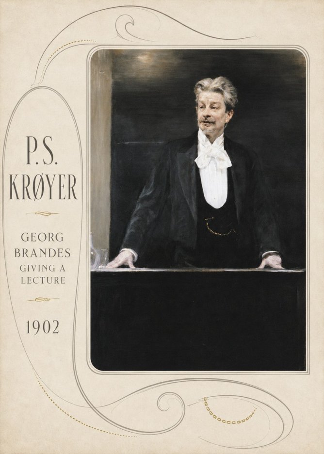 P.S. Krøyer Georg Brandes Giving a Lecture No4 - Poszter