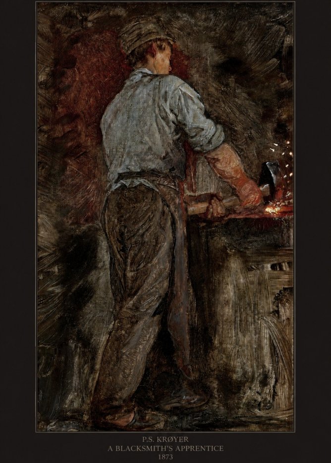 P.S. Krøyer A Blacksmith's Apprentice No6 - Poszter