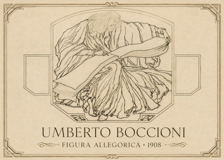 Umberto Boccioni Figura Allegorica No1 - Poszter