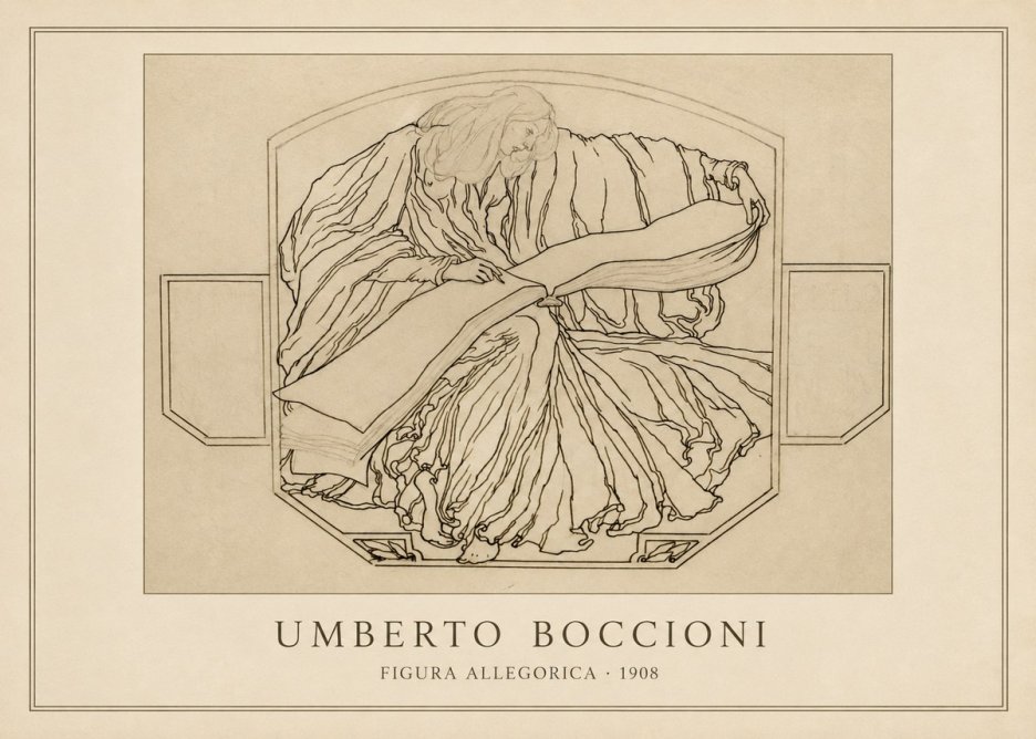 Umberto Boccioni Figura Allegorica No6 - Poszter