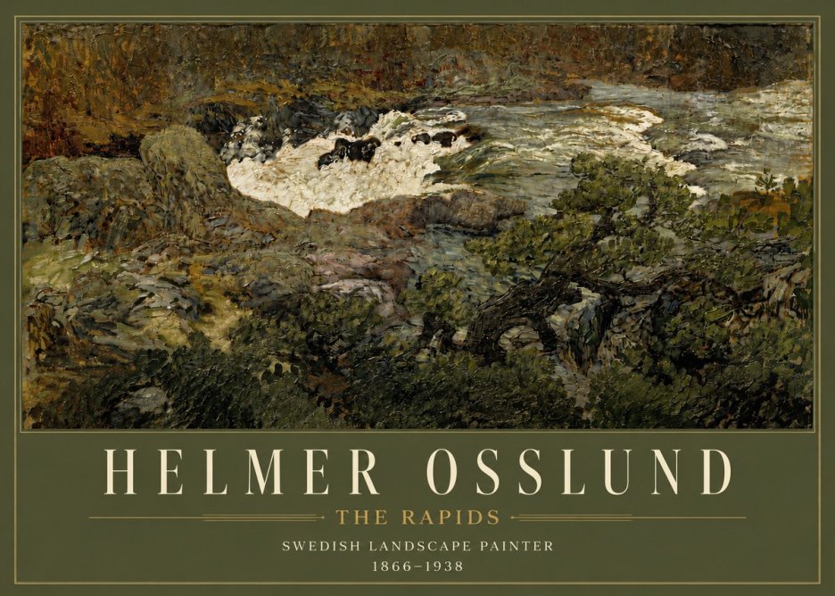 Helmer Osslund The Rapids No3 - Poszter