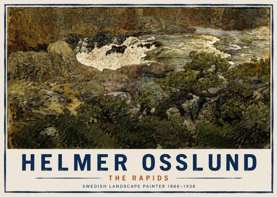 Helmer Osslund The Rapids No4 - Poszter