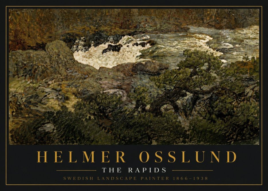 Helmer Osslund The Rapids No5 - Poszter