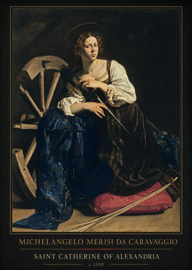 Michelangelo Merisi da Caravaggio Saint Catherine of Alexandria II No1 - Poszter
