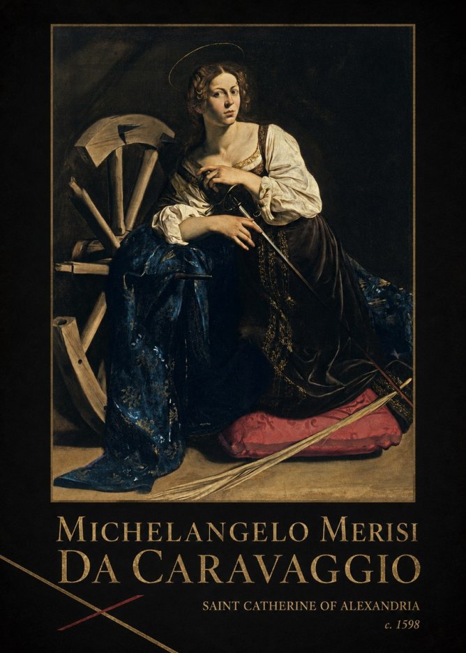 Michelangelo Merisi da Caravaggio Saint Catherine of Alexandria II No2 - Poszter