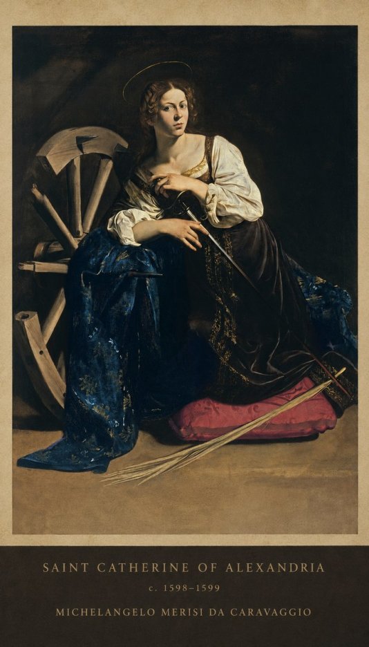 Michelangelo Merisi da Caravaggio Saint Catherine of Alexandria II No5 - Poszter
