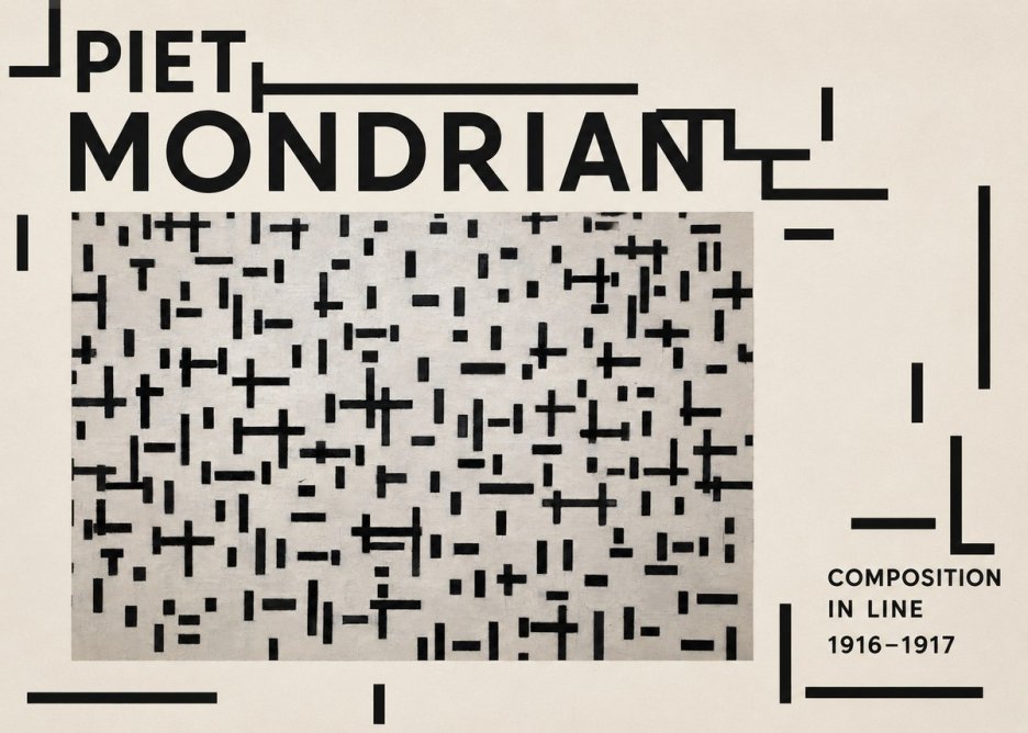 Piet Mondrian Composition in Line No6 - Poszter