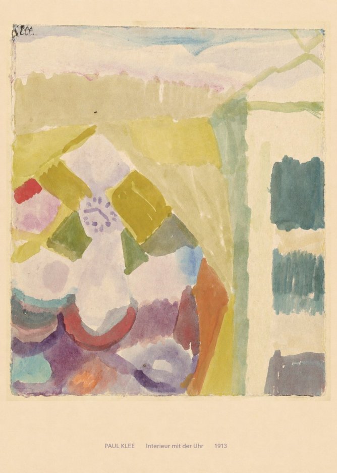 Paul Klee Interieur Mit Der Uhr I No6 - Poszter