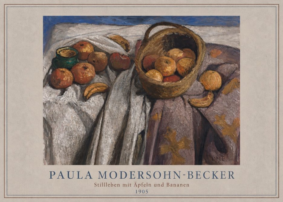 Paula Modersohn-Becker Stillleben Mit Äpfeln Und Bananen No2 - Poszter