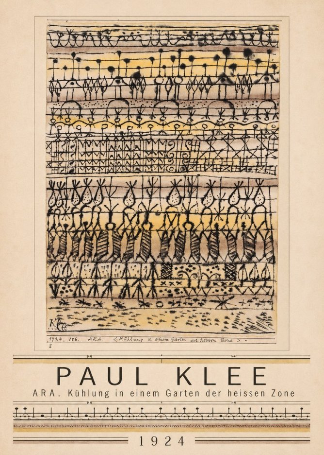 Paul Klee Ara. Kühlung in Einem Garten Der Heissen Zone No1 - Poszter