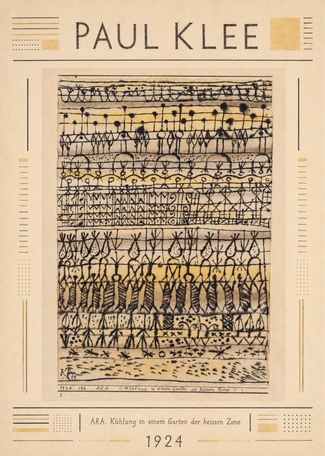 Paul Klee Ara. Kühlung in Einem Garten Der Heissen Zone No2 - Poszter