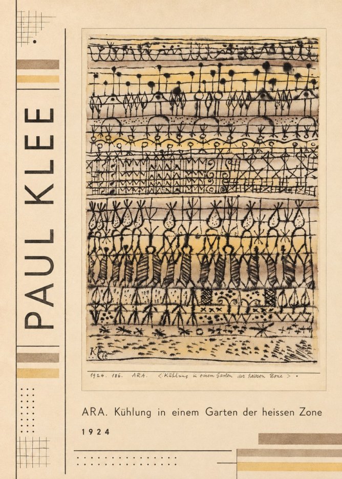 Paul Klee Ara. Kühlung in Einem Garten Der Heissen Zone No3 - Poszter