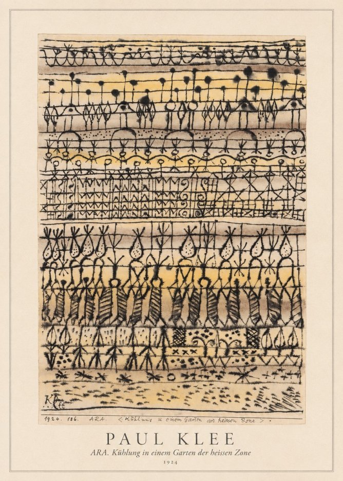 Paul Klee Ara. Kühlung in Einem Garten Der Heissen Zone No4 - Poszter