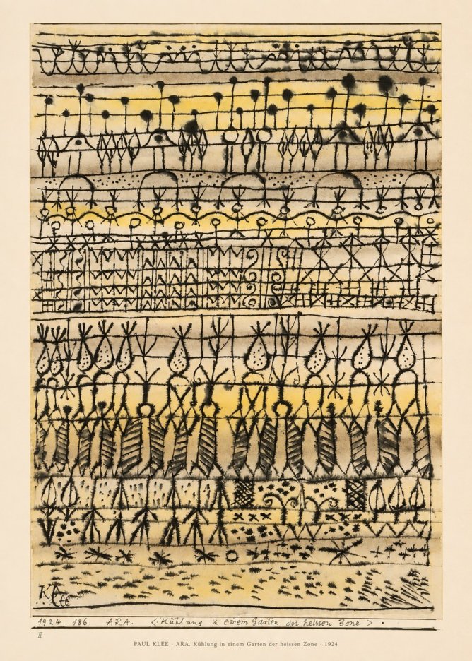 Paul Klee Ara. Kühlung in Einem Garten Der Heissen Zone No6 - Poszter
