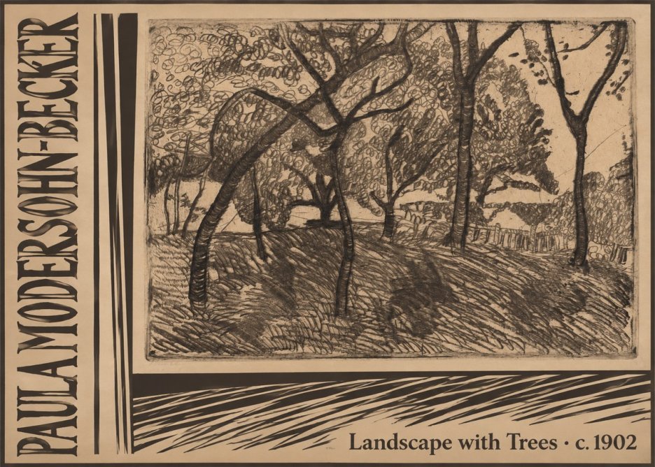 Paula Modersohn-Becker Landscape with Trees No3 - Poszter