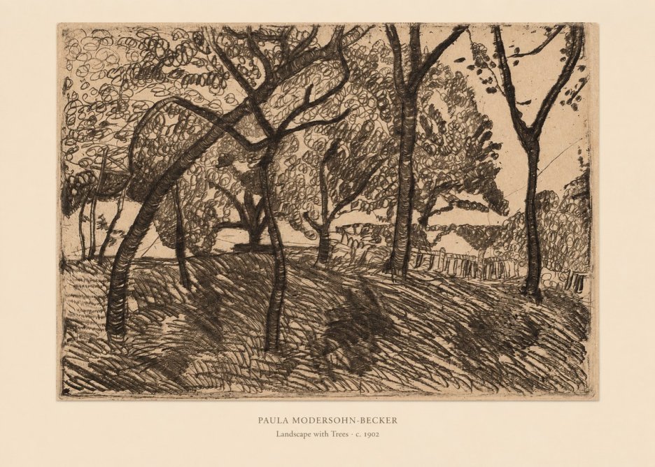 Paula Modersohn-Becker Landscape with Trees No6 - Poszter
