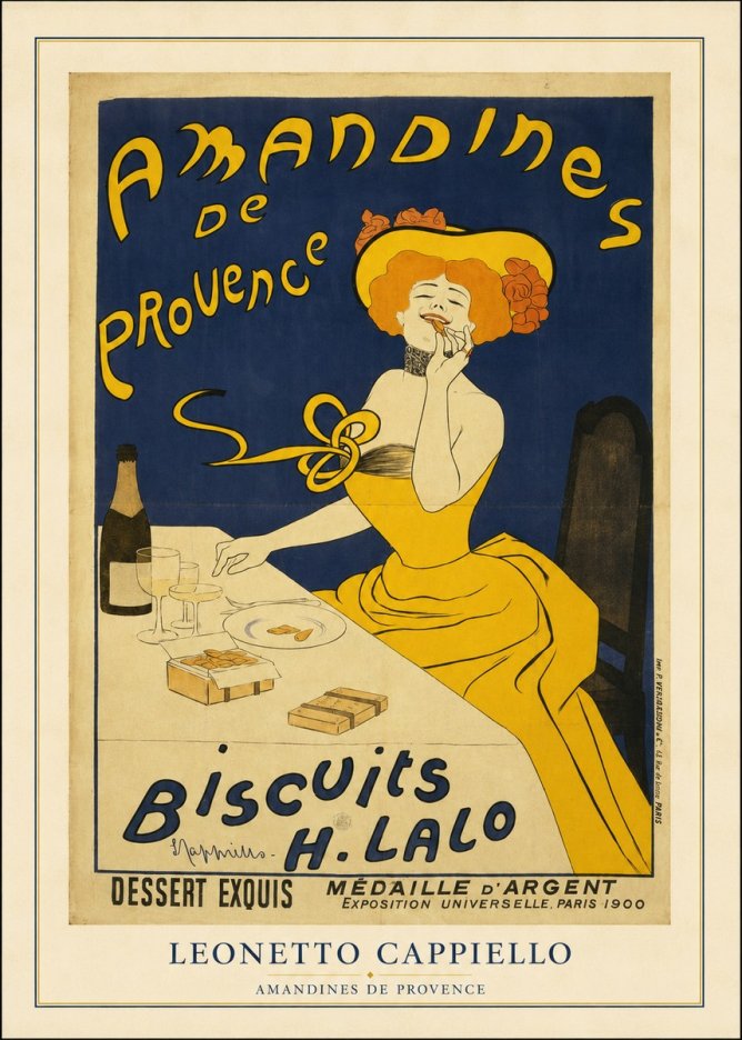 Leonetto Cappiello Amandines De Provence Biscuits H. Lalo III No4 - Poszter