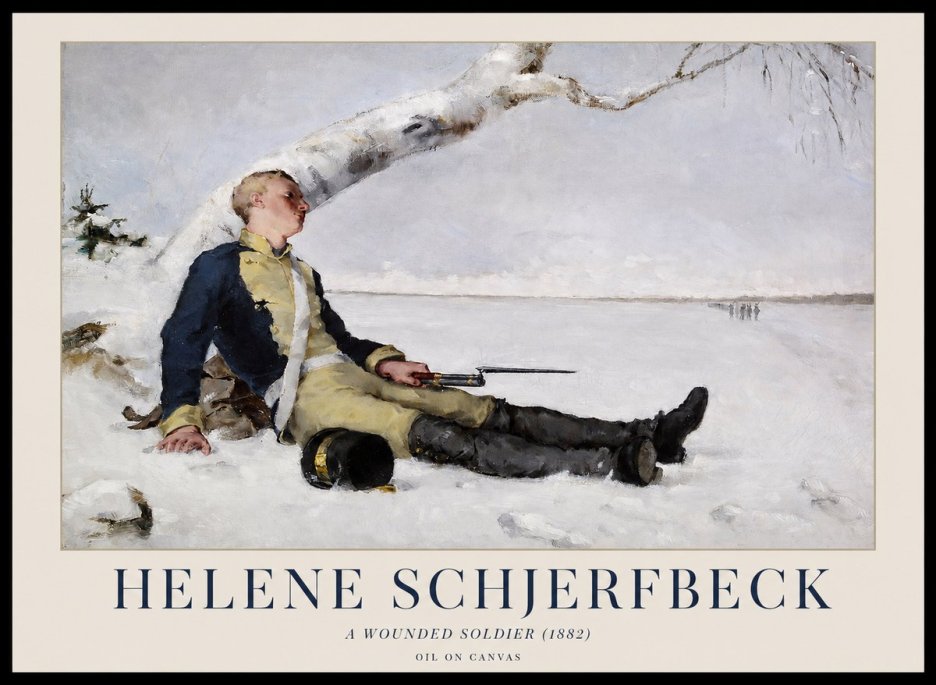 Helene Schjerfbeck A Wounded Soldier (1882) No1 - Poszter