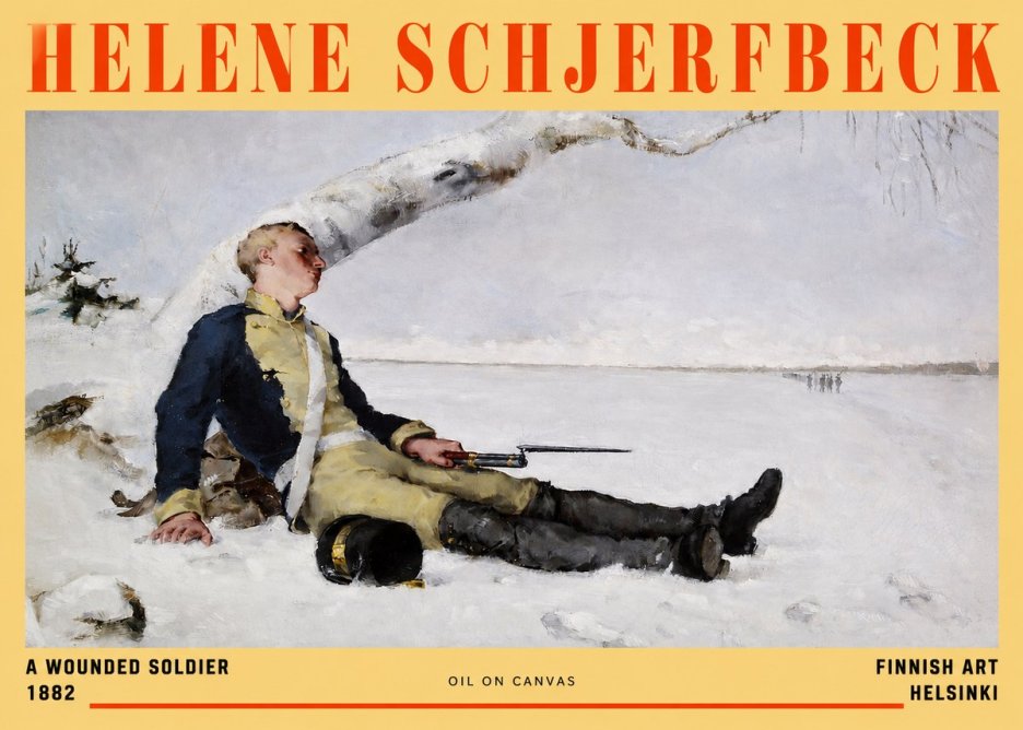 Helene Schjerfbeck A Wounded Soldier (1882) No2 - Poszter