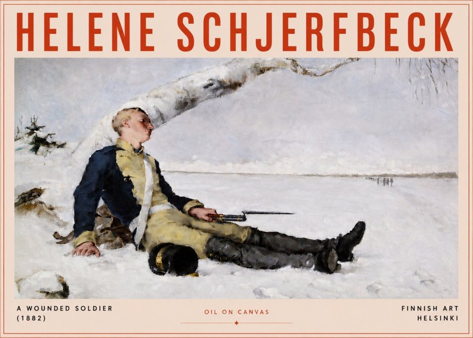 Helene Schjerfbeck A Wounded Soldier (1882) No5 - Poszter