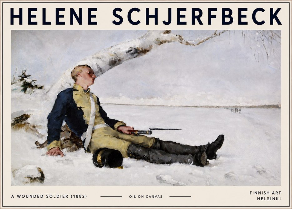 Helene Schjerfbeck A Wounded Soldier (1882) No6 - Poszter