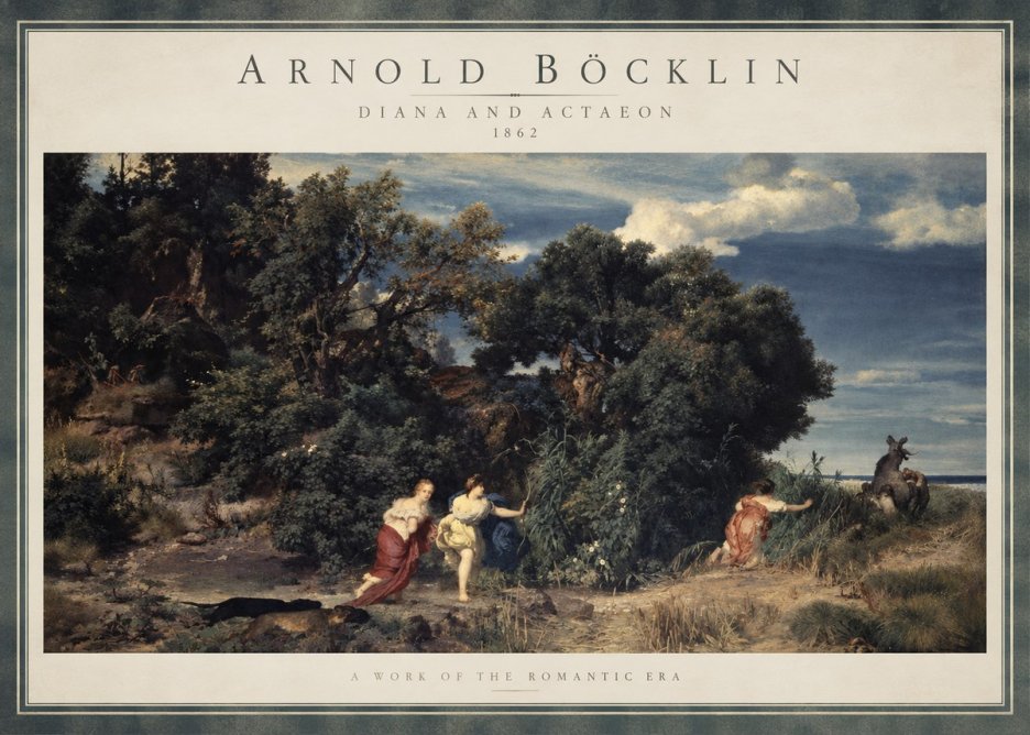 Arnold Böcklin Dianas Jagd No4 - Poszter