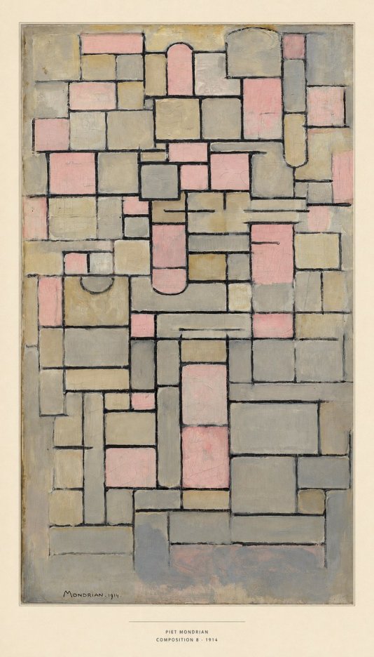 Piet Mondrian Composition 8 No6 - Poszter