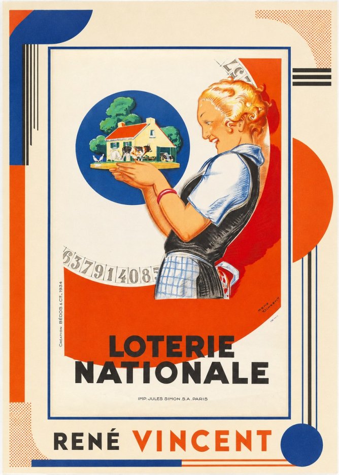 René Vincent Lotterie Nationale No1 - Poszter