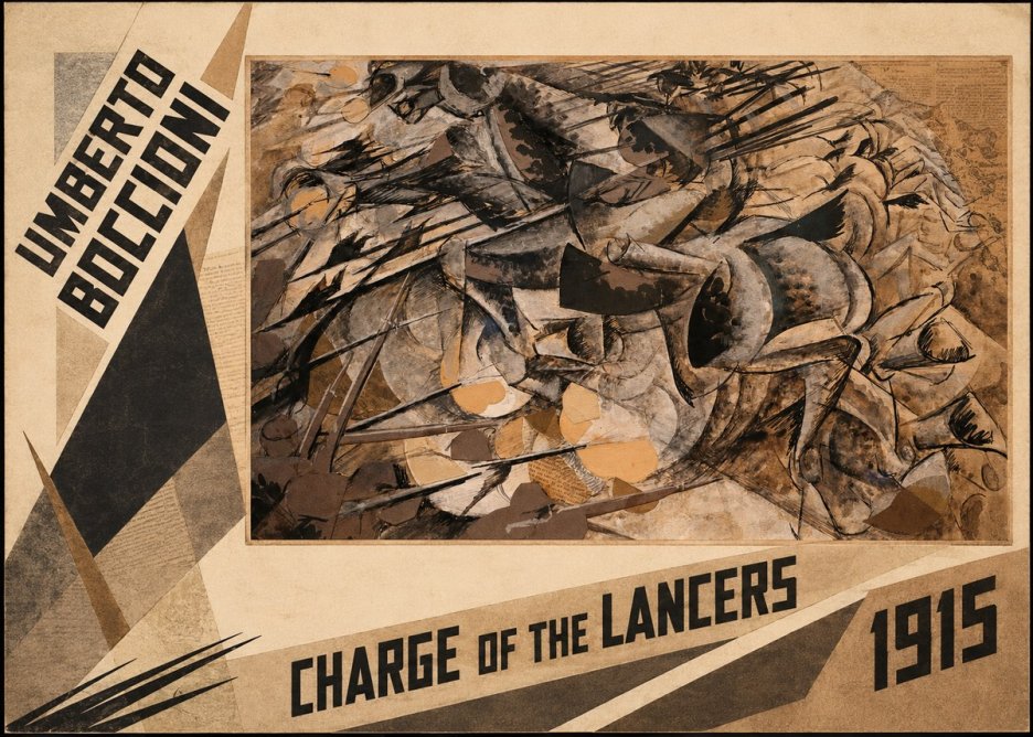 Umberto Boccioni Charge of the Lancers No2 - Poszter
