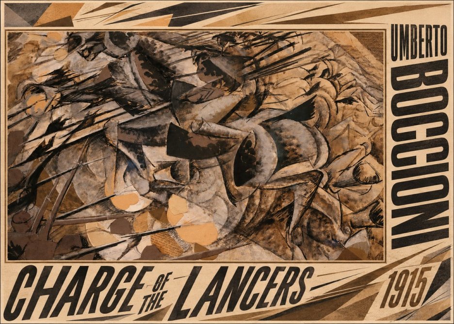 Umberto Boccioni Charge of the Lancers No3 - Poszter