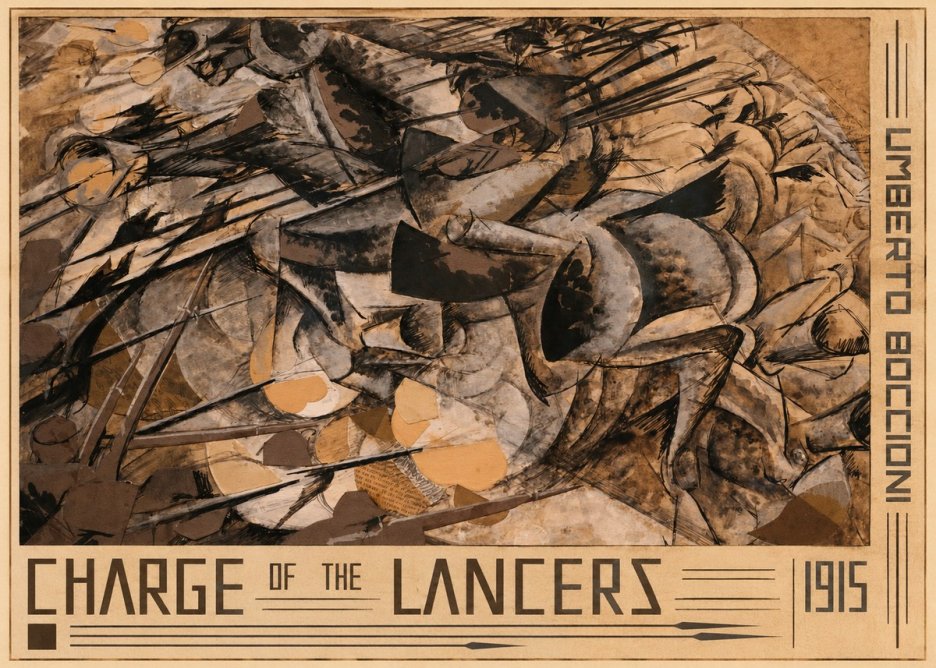 Umberto Boccioni Charge of the Lancers No5 - Poszter