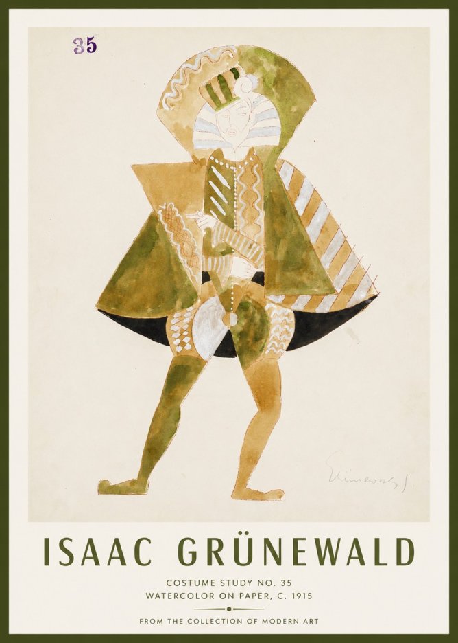 Isaac Grünewald Costume Study No. 35 No1 - Poszter