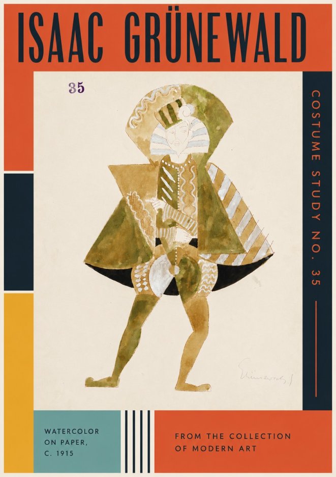Isaac Grünewald Costume Study No. 35 No3 - Poszter